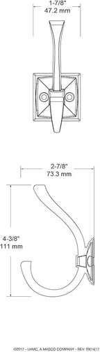 Liberty Hardware 137246 Ruavista Coat and Hat Hook, Single, Bronze with Copper Highlights