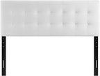 Modway Lily Queen Biscuit Tufted Performance Velvet Headboard, White