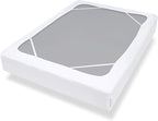 Box Spring Cover King Size with Smooth and Elastic Woven Material, Alternates for Bed Skirt, Wrinkle & Fading Resistant, Washable, Dustproof, White