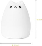 Litake Kitty Night Light, USB Rechargeable Silicone Cute Cat Night Light for Kids Baby Children, 7-Color Changing LED Cat Lamp Nursery Nightlights for Kids Bedroom (Celebrity)