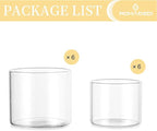 Romadedi Votive Tealight Candle Holders - 12 pcs Clear Glass Tea Light Holders Bulk Small Table Centerpieces Wedding Decor Party Dinner Home Decorations Festivals Christmas