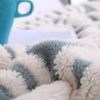LOMAO Sherpa Fleece Blanket Fuzzy Soft Throw Blanket Dual Sided Blanket for Couch Sofa Bed (Light Blue, 90''x110'')