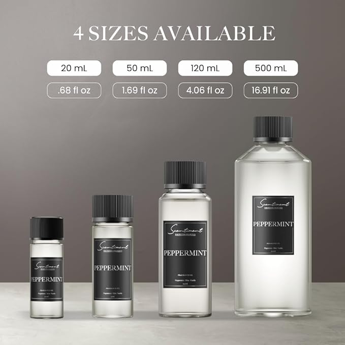 Scentiment - Peppermint Winter Collection Diffuser Oils | Aromatherapy Home Fragrance | Luxurious Scent with Notes of Peppermint, Mint, Vanilla, 20ml
