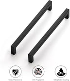 Ravinte 10 Pack 8-4/5 Inch Square Cabinet Handles - Matte Black Pulls for Kitchen Drawers and Cabinets - Hardware Handles