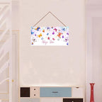 Personalized Butterfly Floral Name Signs for Girls Room Bedroom Door Hanging Wooden Signs Custom Baby Name with Colorful Butterfly Door Hanger Baby Nursery Room Customized Kid Room Décor