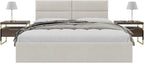 Vänt Upholstered Wall Panels - King/Cal King Size Wall Mounted Headboards - Micro Suede Neutral Sand - Twin/King - Set of 4 Panels (Each Individual Panel 39"x11.5")