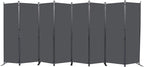 Room Divider, 8 Panel Folding Privacy Screens with Wider Support Feet, 6 Ft Portable Room Partition for Room Separator, 176" W X 71" H, Grey