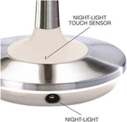 Brookstone Cordless Illuminated Makeup Mirror Silver