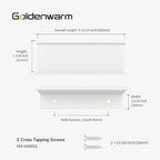 goldenwarm 10 Pack White Finger Edge Pulls Drawer Finger Pulls Kitchen Hardware Handles Bedroom Dresser Drawers, 3in Hole Centers