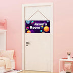 Personalized Stars Sign Customized Galaxy Art Decoration Exquisite Decorative Signs Custom Name for Nursery Kids Room Door Wall Art Decor Outer Space Themed Decor For Boys Room Little Man Cave