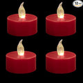 LED Tea Lights Candles- 12PACK Red Flameless Candles Realistic and Bright Flickering Long Lasting 200Hours for Holiday Celebration,Party, Home Decoration,Battery Operated