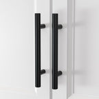homdiy Black Cabinet Handles 30Pack 3-3/4inch Hole Center Kitchen Drawer Pulls and Knobs Stainless Steel Cabinet Hardware for Bathroom, Cupboard