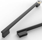 Asidrama 10 Pack 10 Inch(254mm) Matte Black Kitchen Cabinet Handles, Cabinet Pulls Kitchen Cabinet Hardware for Cupboard Drawer Pulls