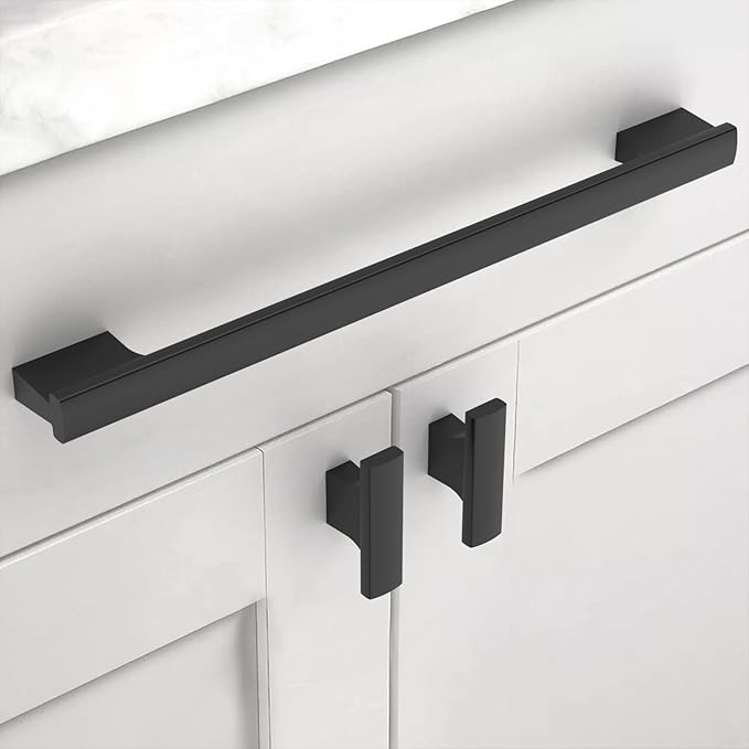 Asidrama 20 Pack 9 Inch(228mm) Matte Black Kitchen Cabinet Handles, Cabinet Pulls Kitchen Cabinet Hardware for Cupboard Drawer Pulls