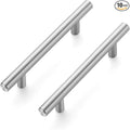 JOY DECOR 10 Pack 6 Inch Cabinet Pulls Kitchen Cabinet Handles with 3.75 Inch Hole Center Brushed Nickel Cabinet Hardware Stainless Steel Kitchen Drawer Pulls for Cabinets Cupboard, 96mm Hole Centers