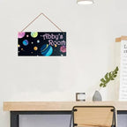 Personalized Galaxy Star Sign Solar System Signs Custom Name Decoration Exquisite Decorative Signs for Kids Room Baby Nursery Door Wall Art Decor Outer Space Themed Decor For Girls Bedroom Boys Room