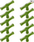 10pcs Cabinet Knobs Single Hole,Bamboo Shape Kitchen Cupboard Dresser Closet Drawer Door Handles Pulls Green