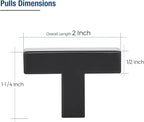 JOY DECOR 4 Pack Cabinet Knobs, Black Cabinet Handles, 2 Inch Kitchen Knobs, Single Hole Drawer Hardware for Dresser Drawers