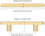 10 Pack 3 Inch(76mm) Kitchen Cabinet Handles Brushed Gold Cabinet Pulls Kitchen Cabinet Hardware Drawer Pulls for Cupboard Wardrobe