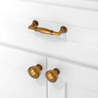 10 Pack Antique Brass Cabinet Pulls 3 Inch(76mm) Kitchen Cabinet Handles Solid Zinc Alloy Cabinet Hardware Drawer Pulls