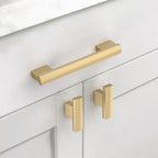 Asidrama 10 Pack 4 Inch(102mm) Champagne Bronze Cabinet pulls Kitchen Cabinet Handles, Cabinet Pulls Kitchen Cabinet Hardware for Cupboard Drawer Pulls