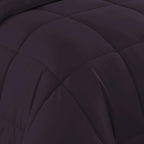 Sweet Home Collection 7 Piece Comforter Set Bag Solid Color All Season Soft Down Alternative Blanket & Luxurious Microfiber Bed Sheets, Purple, Full