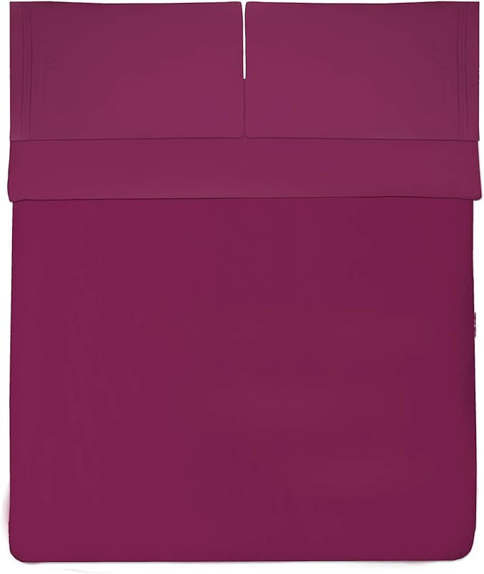 Sweet Home Collection 1800 Thread Count Sheet Set – Soft Egyptian Quality Brushed Microfiber Sheets – Luxury Bedding Set with Flat Sheet, Fitted Sheet, 2 Pillow Cases (Pack of 12)