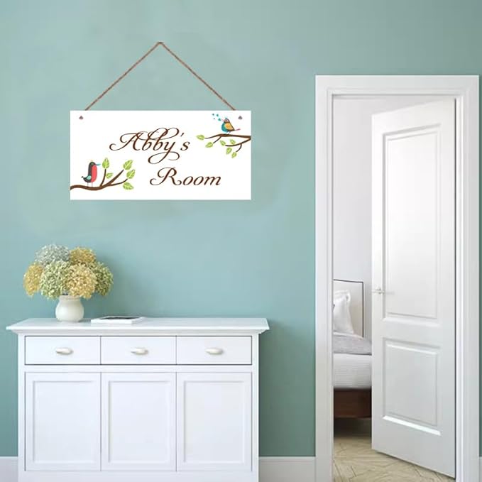 Personalized Sign Vintage Bird Sign Room Décor Kids Room Decor, Cut Bird Theme Little Man Cave Wall Art Decor for Nursery, Nursery Door Decor for Toddler Baby Boys Room