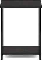 Furinno Simplistic Metal Frame End Table, 1-Pack, Espresso