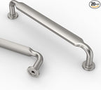 Asidrama 20 Pack 5 Inch(128mm) Brushed Satin Nickel Kitchen Cabinet Handles, Cabinet Pulls Kitchen Cabinet Hardware for Cupboard Drawer Pulls