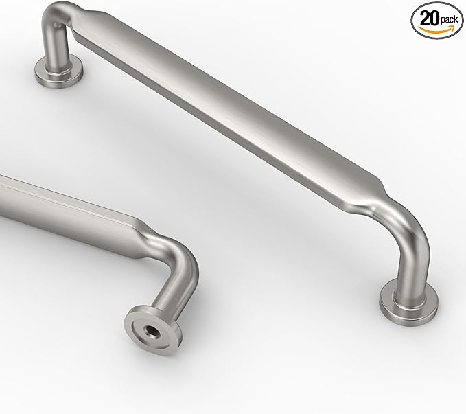 Asidrama 20 Pack 5 Inch(128mm) Brushed Satin Nickel Kitchen Cabinet Handles, Cabinet Pulls Kitchen Cabinet Hardware for Cupboard Drawer Pulls