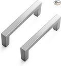 Ravinte 25 Pack Solid 3 Inch Center to Center Slim Square Bar Drawer Handles Kitchen Cabinet Handles Brushed Nickel Drawer Pulls Kitchen Cabinet Hardware Kitchen Handles Cabinet Pulls