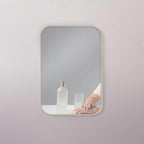10Pcs Table Desk Vanity Makeup Mirror, 8-Inch Simple Portable Travel Mirror with Stand, Standing and Wall Hanging Dual-use Beige