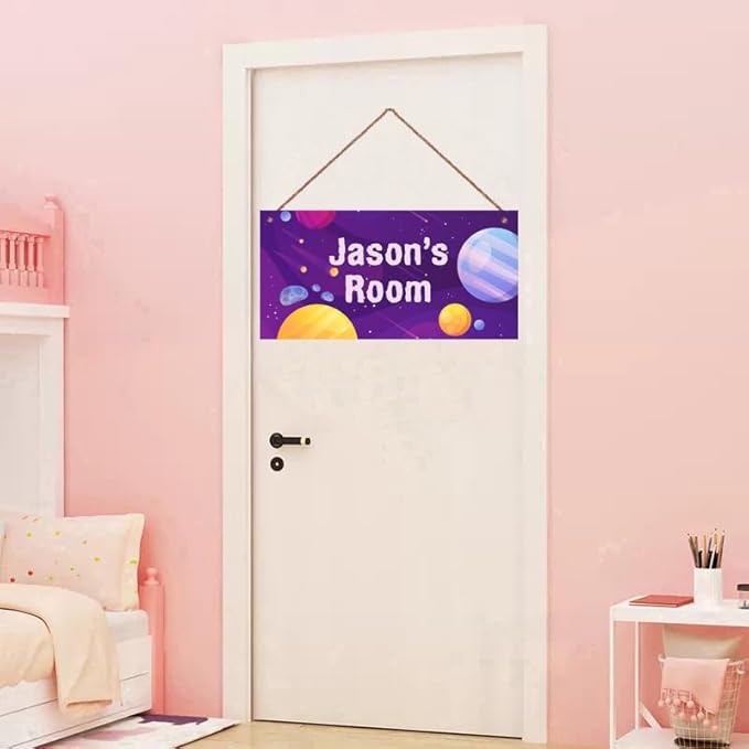 Personalized Sign Galaxy Decor For Boys Room, Stars Themed Bedroom Decor, Outer Space Room Decor, Universe Decorations For Kids Room Nursery Little Man Cave