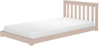 Max & Lily Classic Twin Floor Bed, 79.75 Inches, Solid Wood Low Bed Frame for Kids, Modern Floor Bed for Bedroom, Blossom