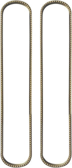 Long Skinny Mirror for Wall,Gold Narrow Oval Mirror for Entryway Bath,Metal Frame with Gold Decor Mirrors,7.9X 44 2-Pack