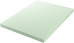 ZINUS 4 Inch Green Tea Memory Foam Mattress Topper, Smaller, More Convenient WonderBox Packaging, Pressure-Relieving Layers, CertiPUR-US Certified, Short Queen