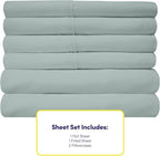 Sweet Home Collection 6 Piece Bed Sheet Set, Twin, Slate