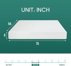PayLessHere 6 Inch Full Gel Memory Foam Mattress Fiberglass Free/CertiPUR-US Certified/Bed-in-a-Box/Cool Sleep & Comfy Support