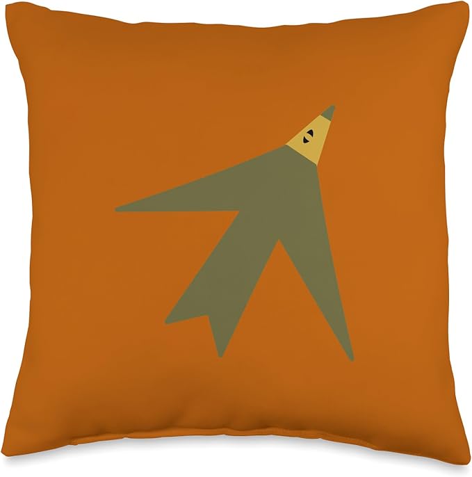 Cute Scandinavian Animals Designs Chic Scandinavian Bird Minimalism Throw Pillow, 16x16, Multicolor