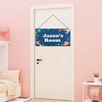 Personalized Signs Stars Rocket Sign For Boys Room Alien Wall Art Decoration Exquisite Decorative Signs Custom Name for Kids Room Wall Art Decor Outer Space Themed Nursery Decor For Girls Bedroom