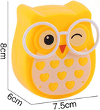 2 PCS Owl LED Plug in Night Light for Kids- Wall Lamp Take Good Care Children Sleep Light Sensor Auto Controlled Nightlights for Baby Nursing (Yellow+Green)