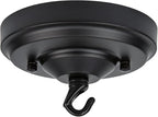 Light Canopy Kit, 6IN Chandelier Kit with Hook, Matte Black Ceiling Metal for Pendant Light, Chandelier, Grow Plant, Max Load 33LBS
