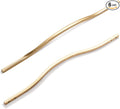 Goo-Ki Low Profile Brushed Brass Cabinet Pulls, Double Hole Centers (11.3''/12.6'') Zinc Alloy Handle for Drawer Cupboard Wardrobe,6 Packed