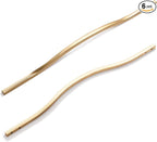 Goo-Ki Low Profile Brushed Brass Cabinet Pulls, Double Hole Centers (11.3''/12.6'') Zinc Alloy Handle for Drawer Cupboard Wardrobe,6 Packed