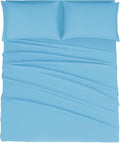 Mejoroom King Size Sheet Set - Soft Microfiber Bed Sheets,Deep Pocket Fitted Sheet, Soft, Breathable, Wrinkle & Fade Resistant - 4 Piece (King, Denim Blue)