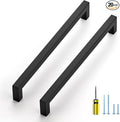 Ravinte 20 Pack Black Cabinet Pulls 8-4/5 Inch Square Kitchen Cabinet Handles Matte Black Kitchen Hardware for Drawer Pulls Drawer Handles Come with Screwdriver