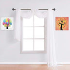 Warm Home Designs Extra Long White Sheer Window Scarf. Valance Scarves are 54 X 216 Inches. Great As Wedding Arch Draping Fabric, Bed Canopy Or for Decorative Project. AM White 216"
