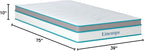 Linenspa 10 Inch Memory Foam and Spring Hybrid Mattress - Medium Feel - Bed in a Box - Quality Comfort and Adaptive Support - Breathable - Cooling - Perfect for a Guest Bedroom - Twin Size