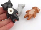 5Pcs Cute Animal Knobs Kids Handles Ceramic Knobs Children's Room Door Nursery Cupboard knobs Lovely Cabinet pulls Drawer knob for Kids, with Screws